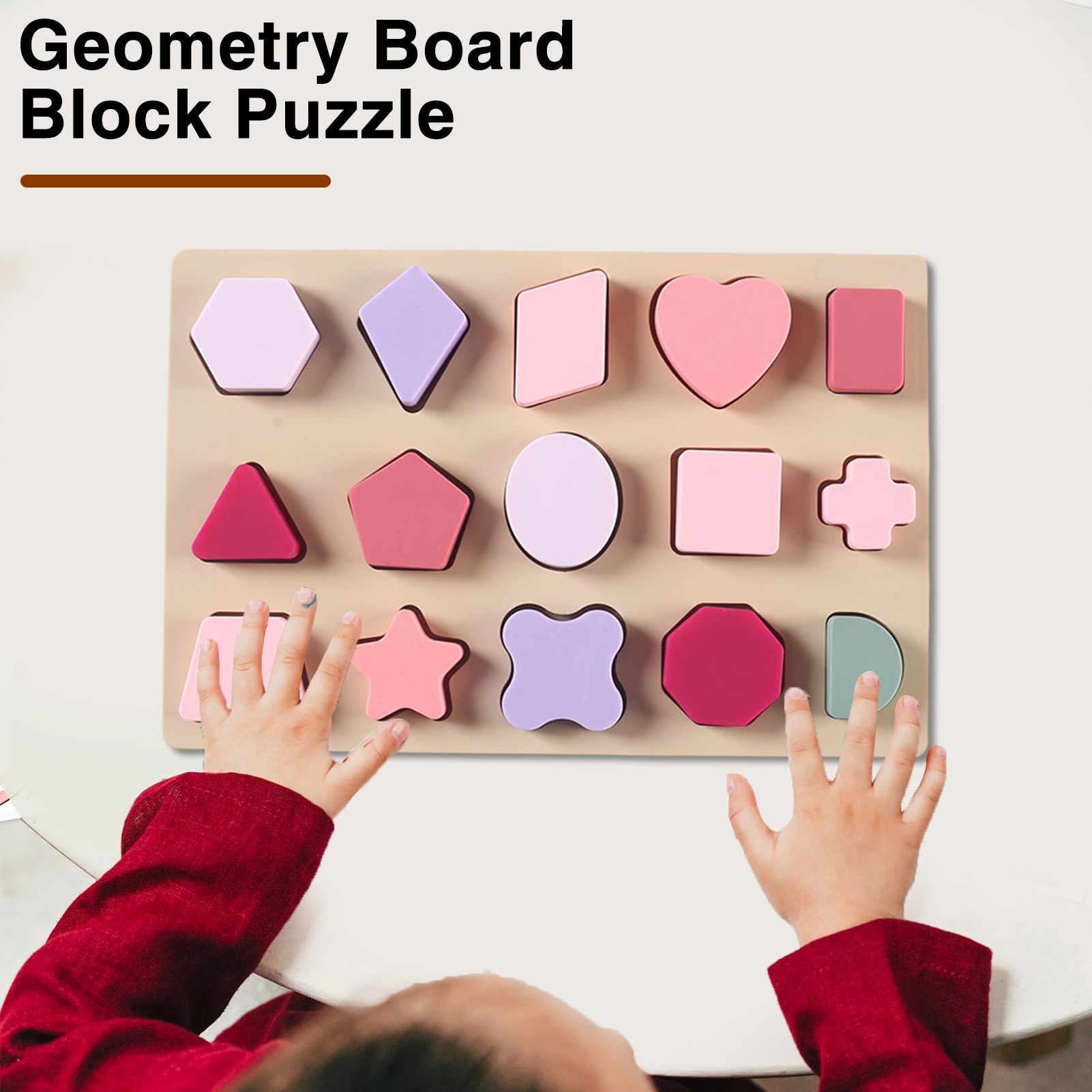 Block Puzzle Stress Reliever Fun Educational Silicone Stacking Blocks Learn Shapes with 3d Puzzle Tower Toy Smooth Stacking Toy. 