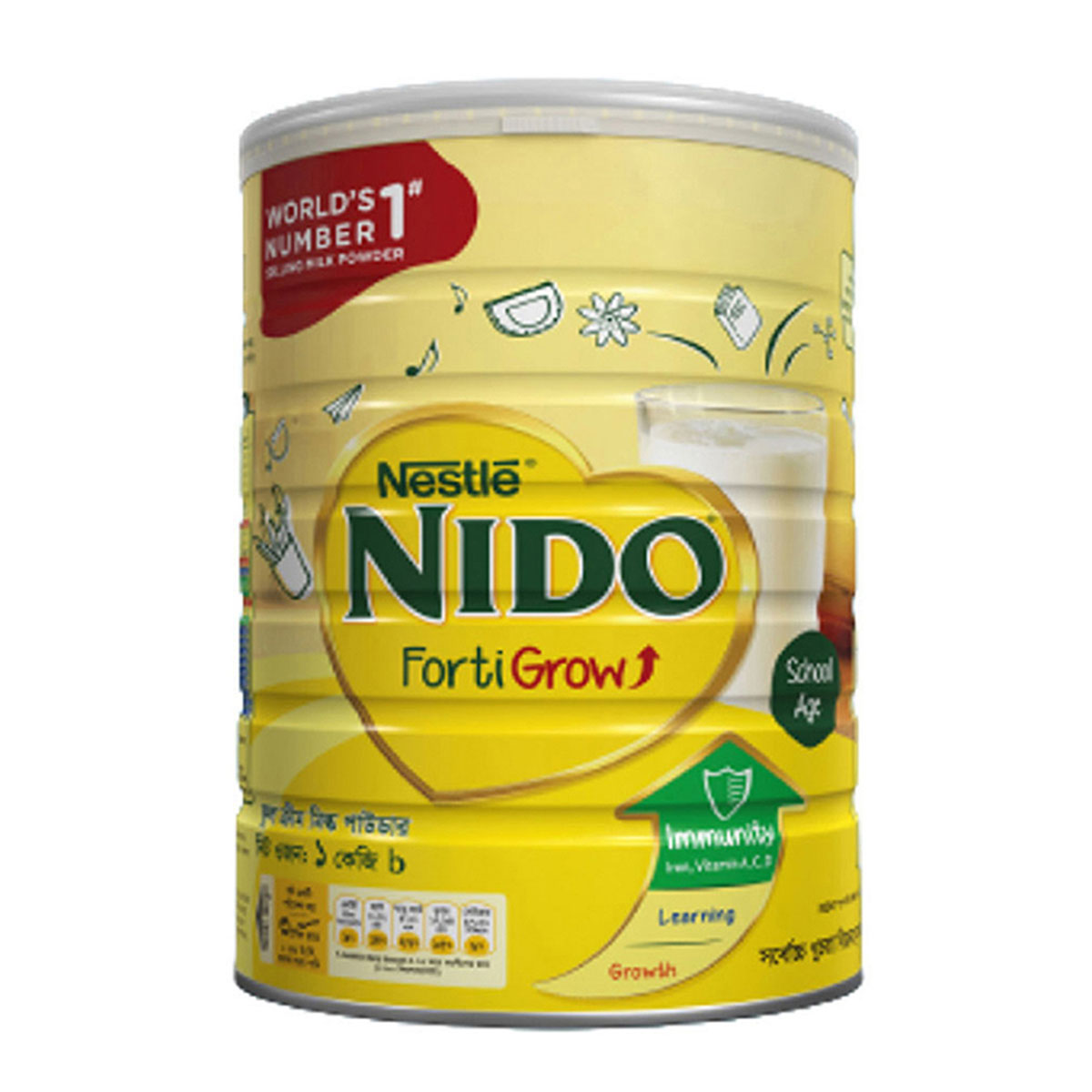 Nestle NIDO Fortigrow ( 5+ Years ) Full Cream Milk Powder Tin 1KG