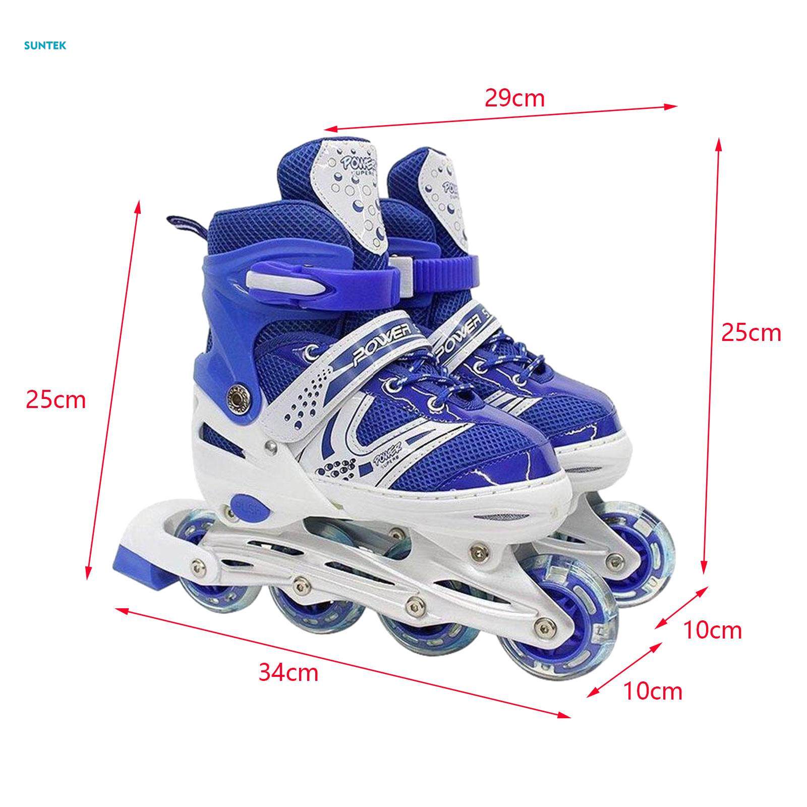 Inline Skates for Girls and Boys Smoothly Beginner Roller Skates with Blue Size. 