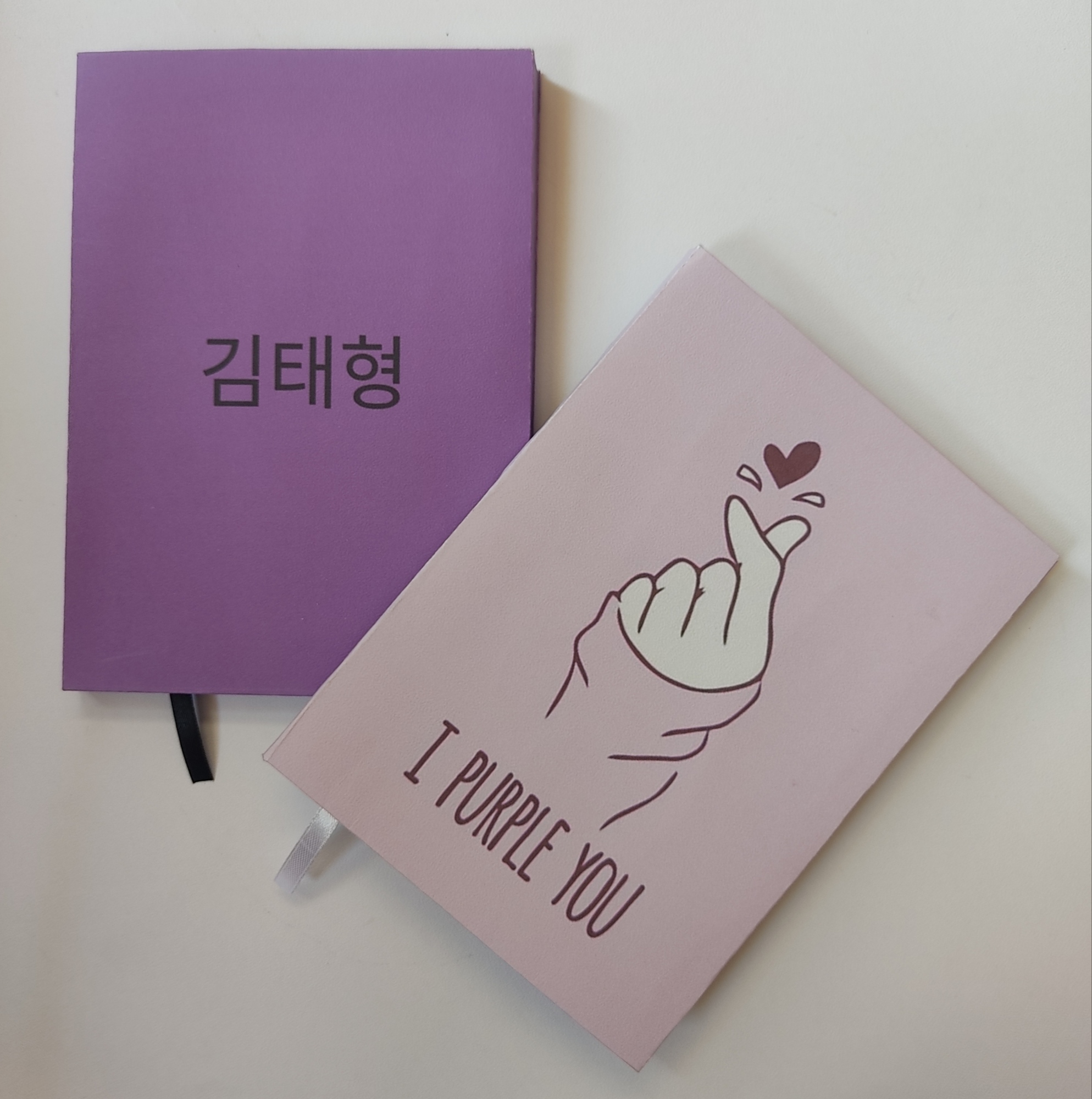 BTS PURPLE PAPER 100 SHEET - Notebook Combo 2 pc (7.5"/5.5" size). 