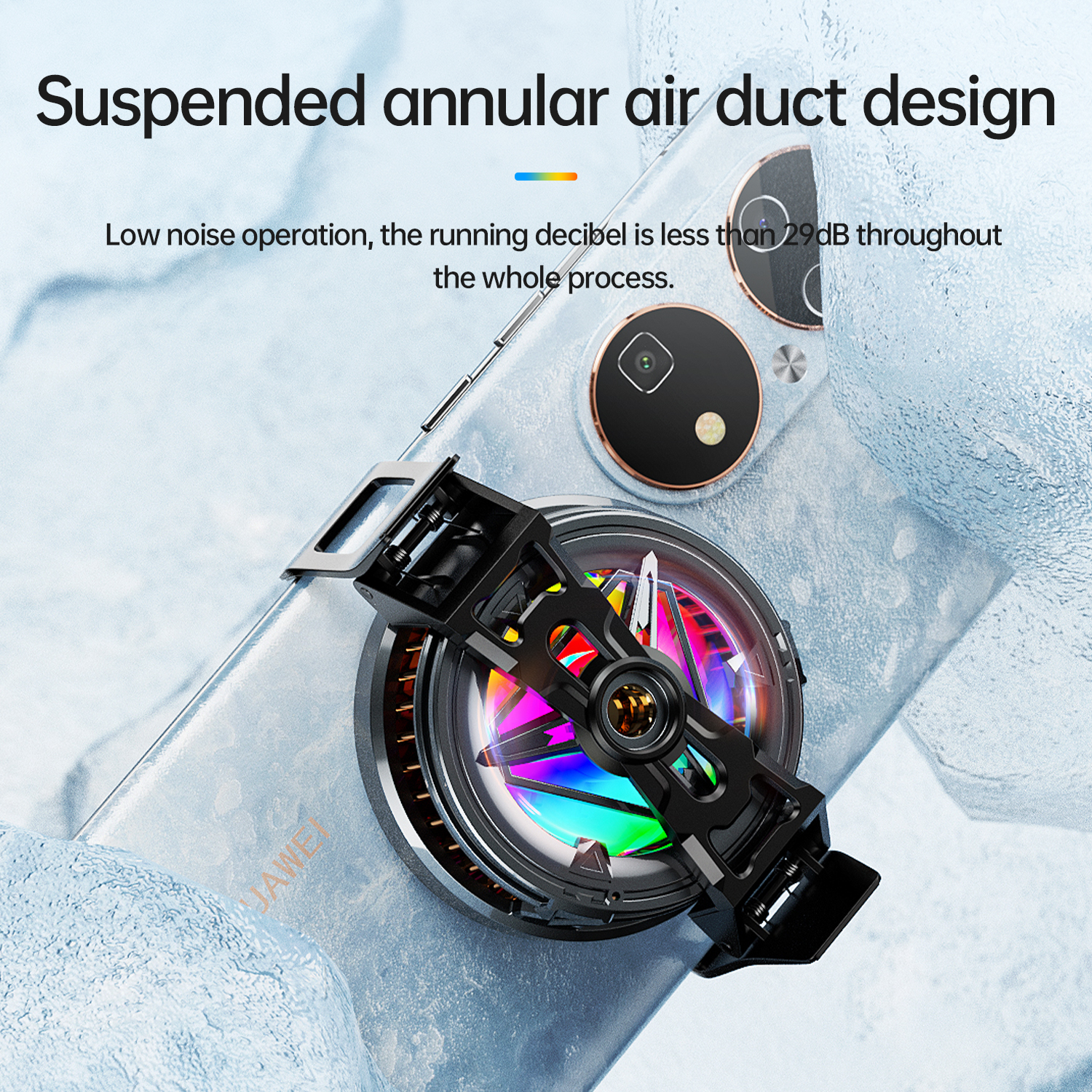 Plextone EX2 Radiator Semiconductor Refrigeration Chip With Magnetic Patch Mobile Phone Cooler Back Clip For PUBG, MLBB, Genshin. 