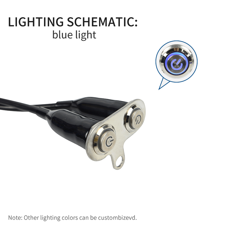 Premium Quality - Dual-on-off Push button 12v Waterproof LED motorcycle handlebar switch - Vintage Choice - Exclusive Experience. 