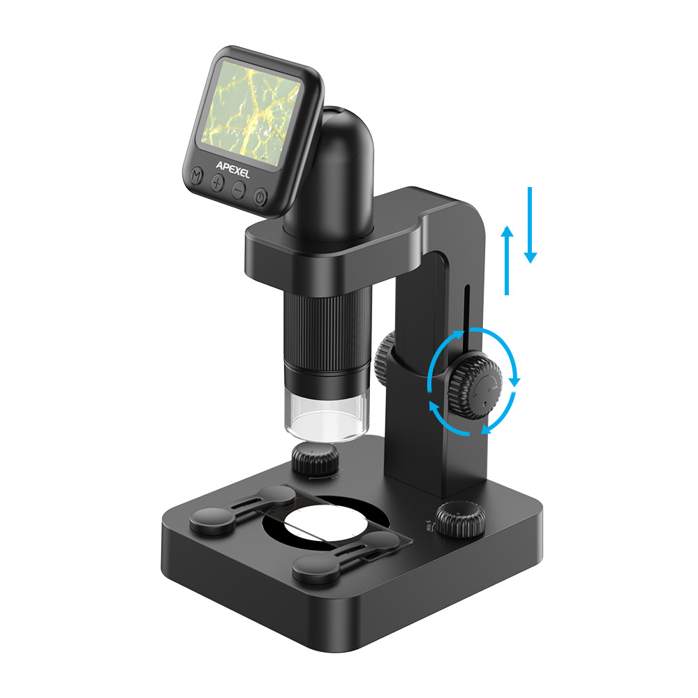 APEXEL Portable High-definition Magnifying Glass 100 Times Microscope Outdoor Exploration with Base Identification Instrument. 