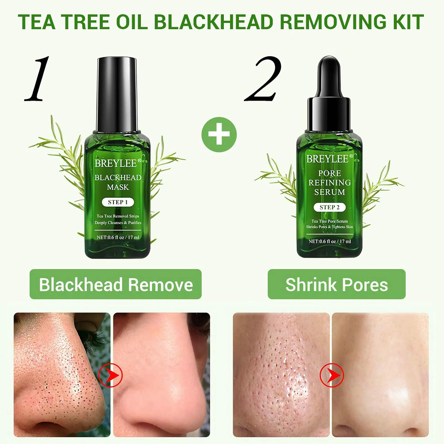 Breylee Blackhead Removing Kit [Step 1 Step 2]. 