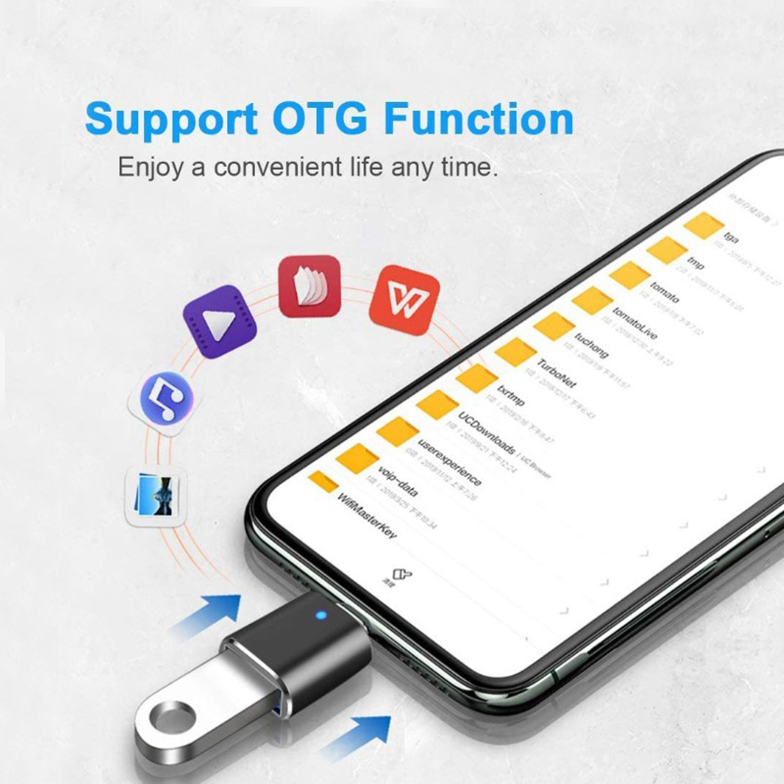 Phone Adapter Anti-impact Type-C to USB Hard Phone Converter. 