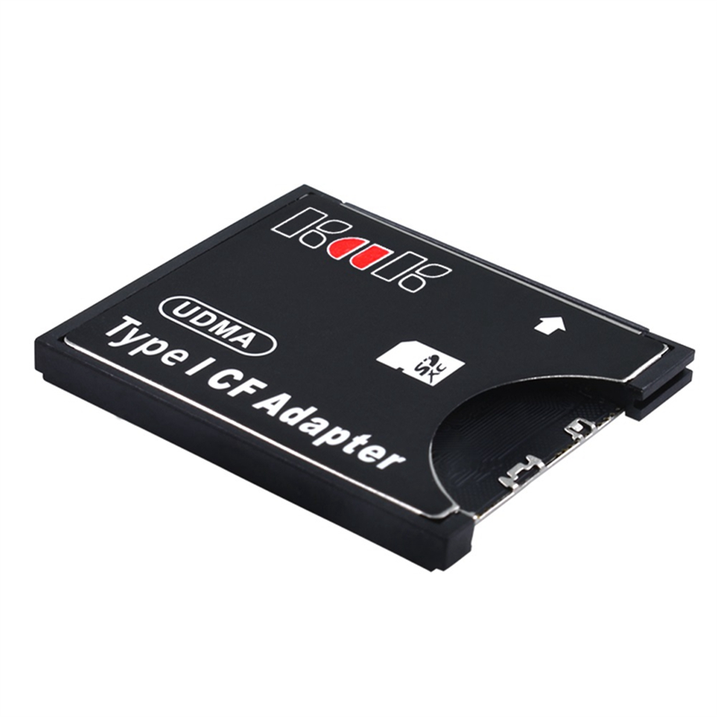 Black Adapter Plastic Adapter Support SD SDHC SDXC MMC Card to Standard Compact Flash Type I Card Reader Converter. 