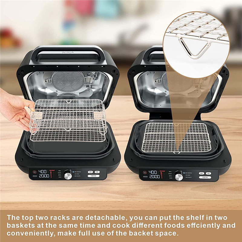 FORIDE Air Fryer Rack for Ninja Foodi Grill XL Air Fryer, Multi-Layer Dehydrator Rack Toast Rack Air Fryer Accessories. 