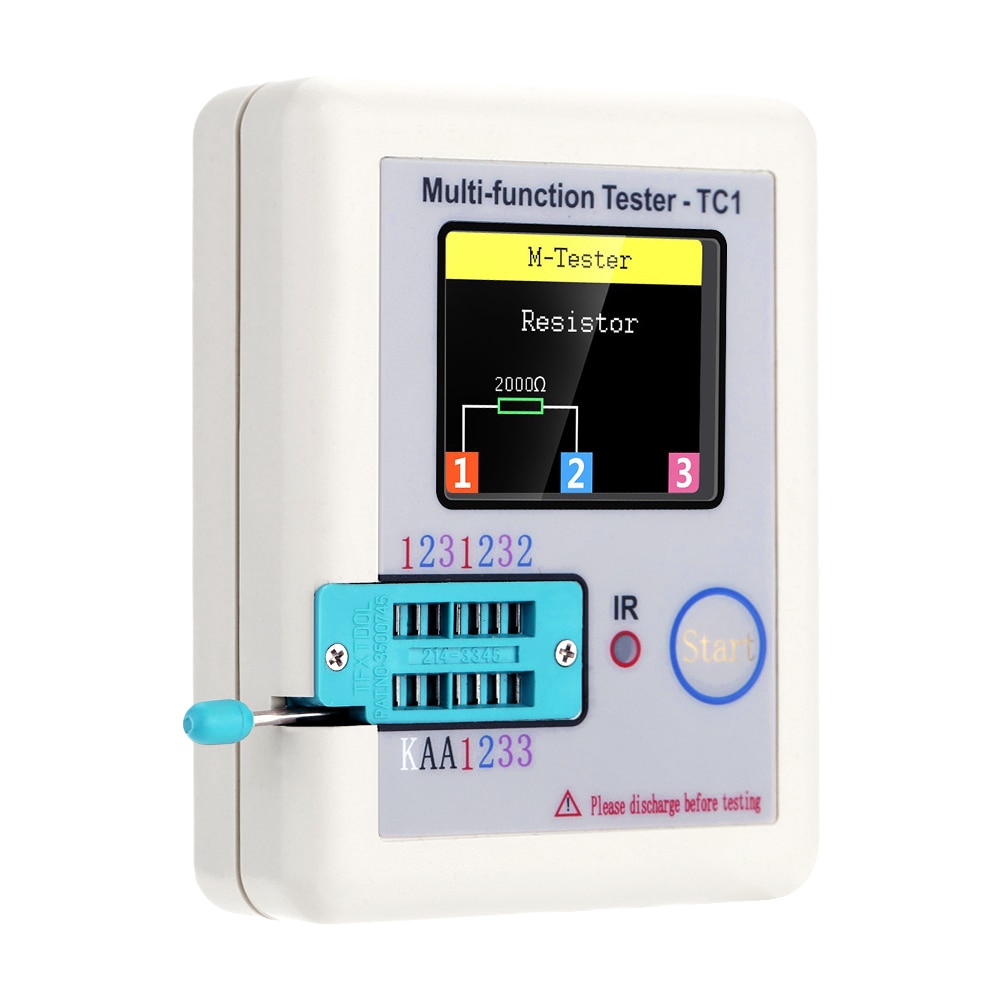LCR-TC1 1.8" TFT LCD Display Multimeter Transistor Tester Diode Triode Capacitor Resistor Detector MOSFET NPN PNP TriMOS. 