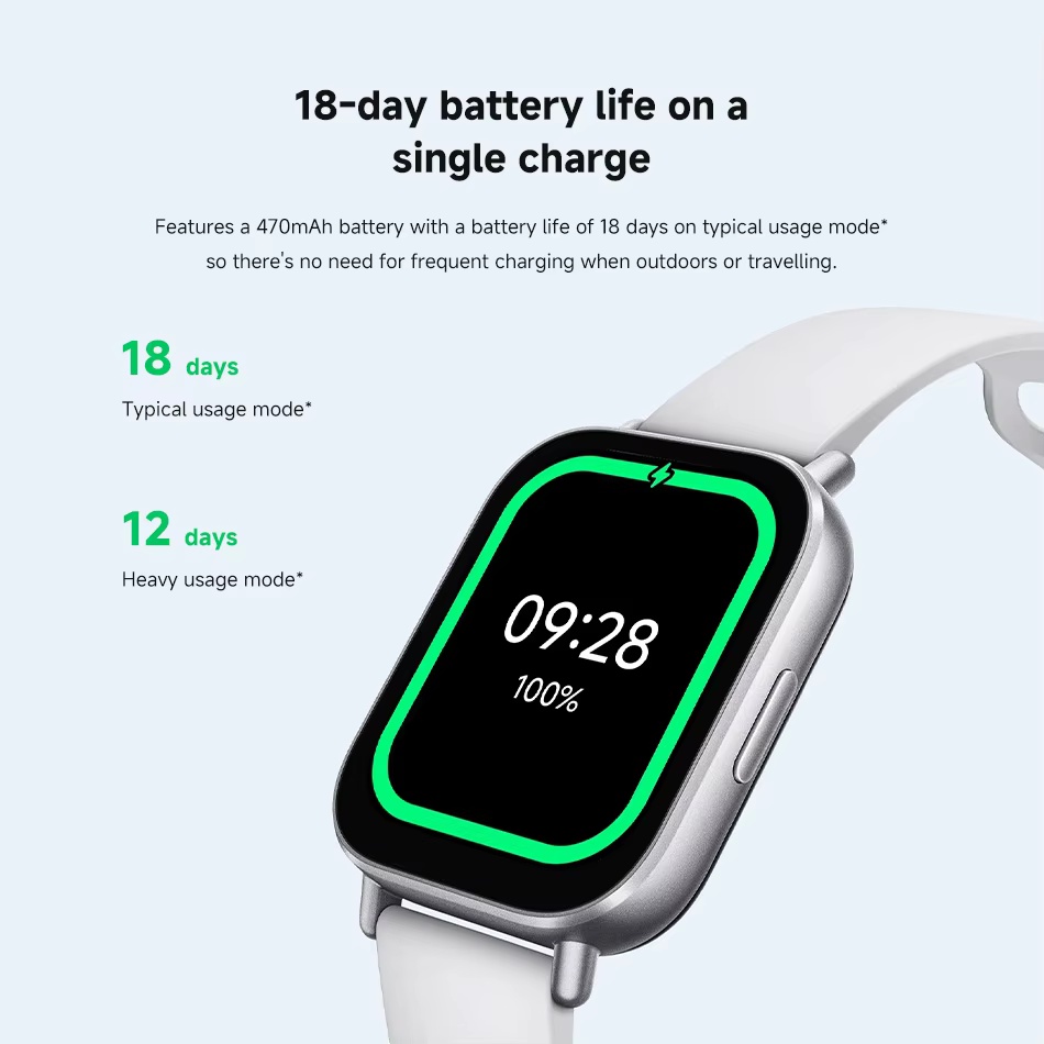 Xiaomi Redmi Watch 5 Active Global Version Smartwatch 2'' Display Bluetooth Calling 470mAh Battery 18 Days 140+ Sports Mode 5ATM. 