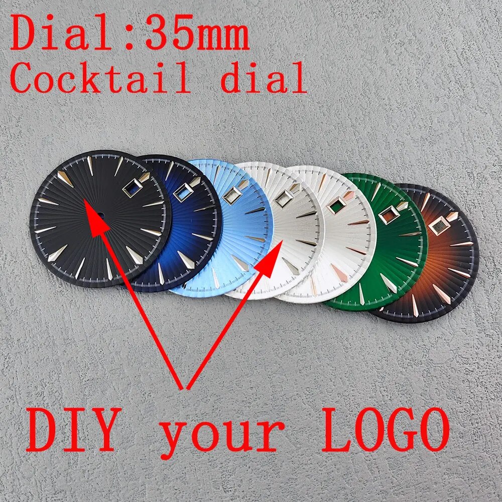 New NH35 dial diameter 35mm cocktail without luminous surface modification NH35a mechanical watch accessories