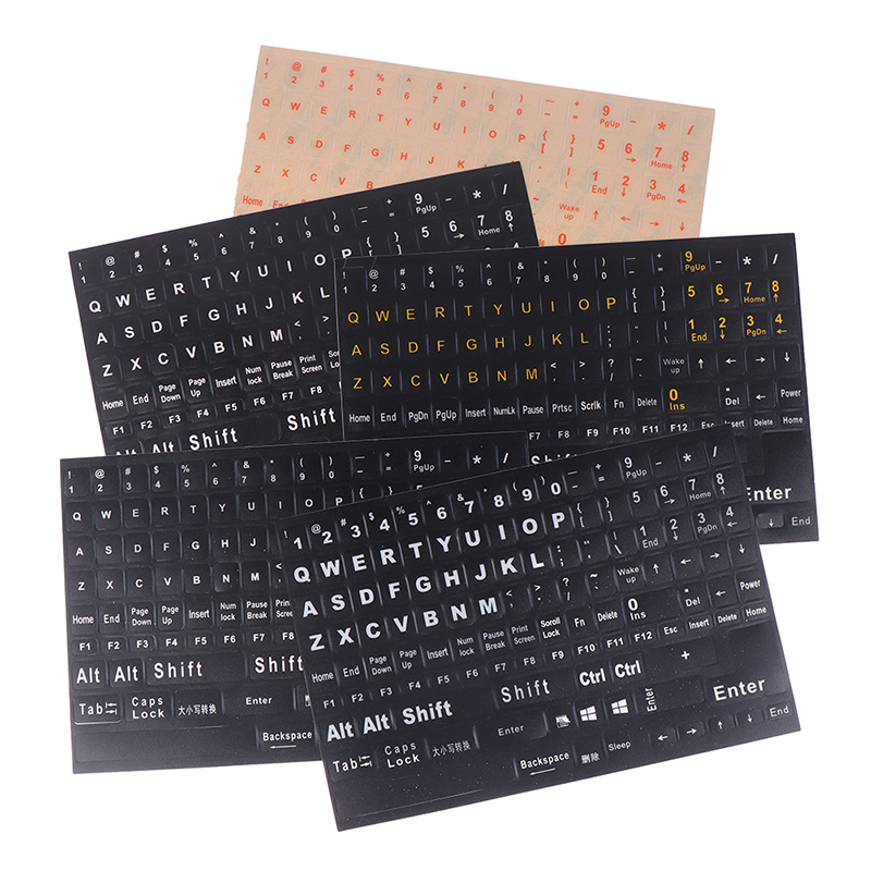 English 120 Keys Matte Standard Waterproof Keyboard Stickers Letter Alphabet