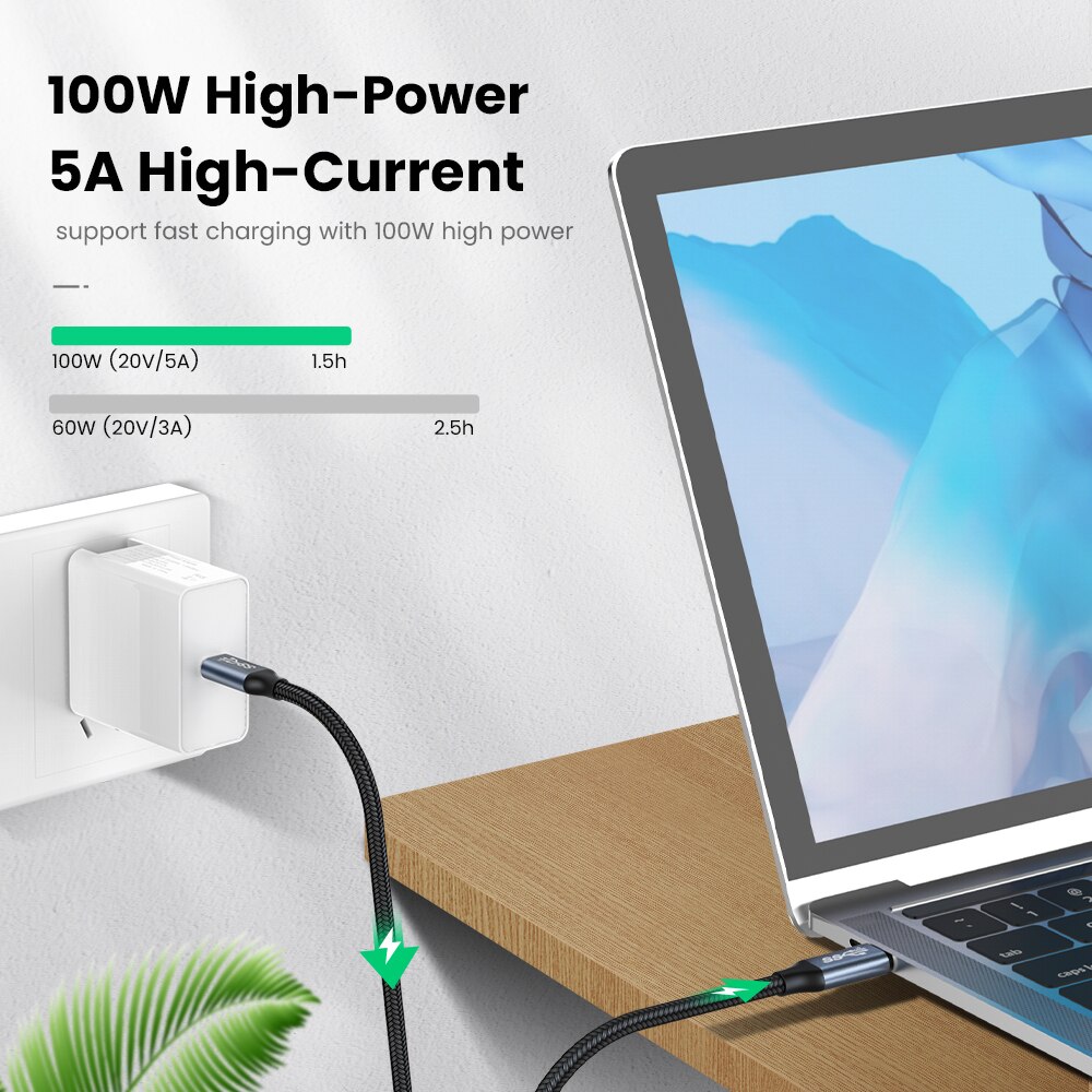 【happy one】Ranipobo USB C to Type C for Macbook Pro PD100W USB Gen 2 Fast USB C Cable for Samsung S9 Note 9 Quick 4.0 Cord. 