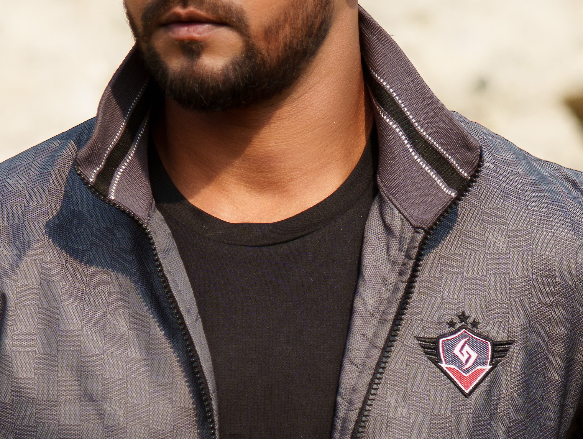 Shohure Dark Gray color Double part air proof jacket. 