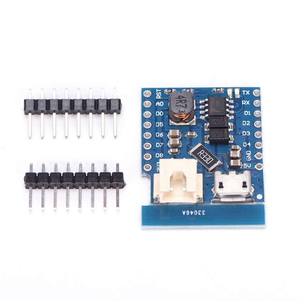Wemos D1 Mini Battery Shield USB Single Lithium Battery Charger Boost Module with Pins LED Indicator DC 5V. 