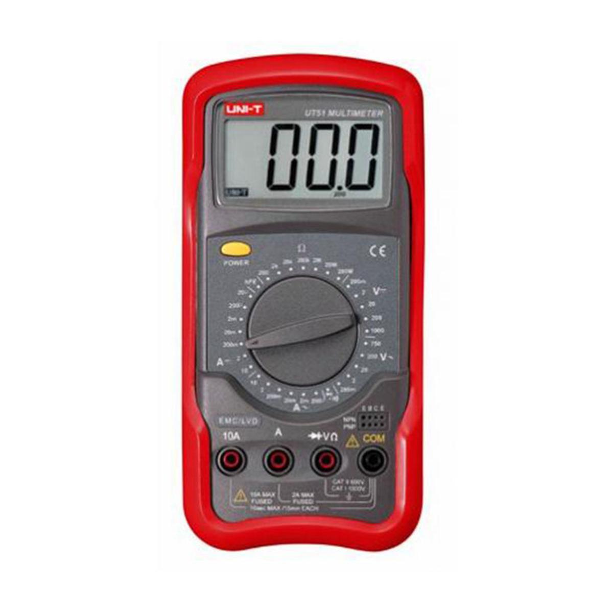 Uni-T UT51 Digital Multimeter Standard DC/AC Voltage Current Resistance - Kings Trading. 