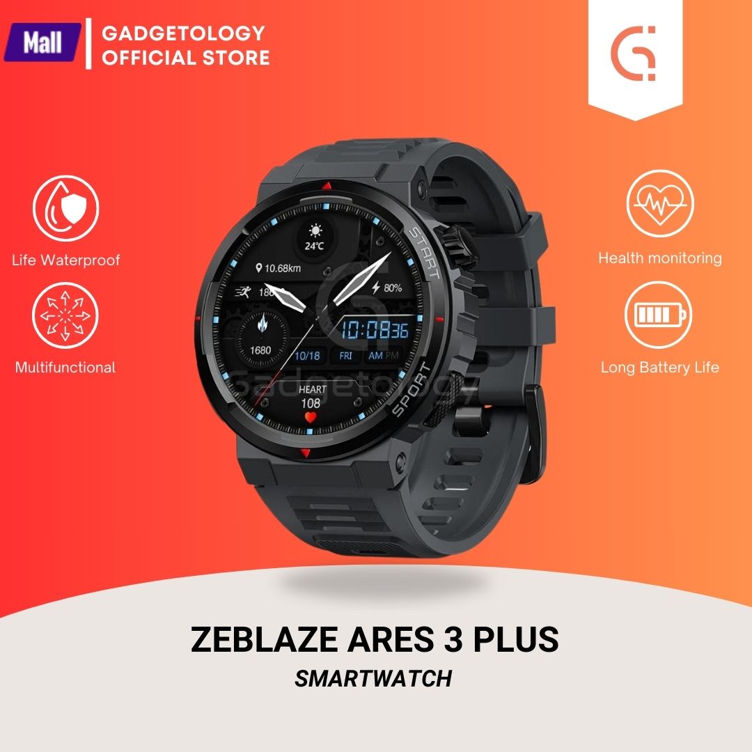 Zeblaze Ares 3 Plus 1.43'' HD AMOLED Display Voice Calling Smartwatch New 3D Interactive Health Fitness Tracking Smart Watch
