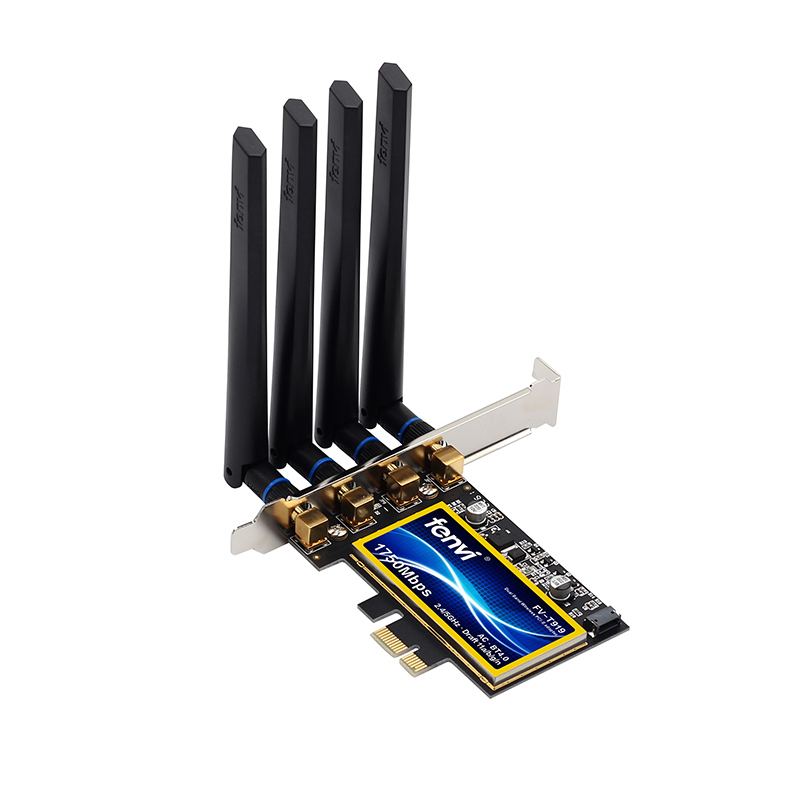Fenvi T919 1750Mbps PCIe Desktop Wifi Card BCM94360 For MacOS Hackintosh 802.11AC Bluetooth 4.0 Dual Band Wireless Adapter Win10. 