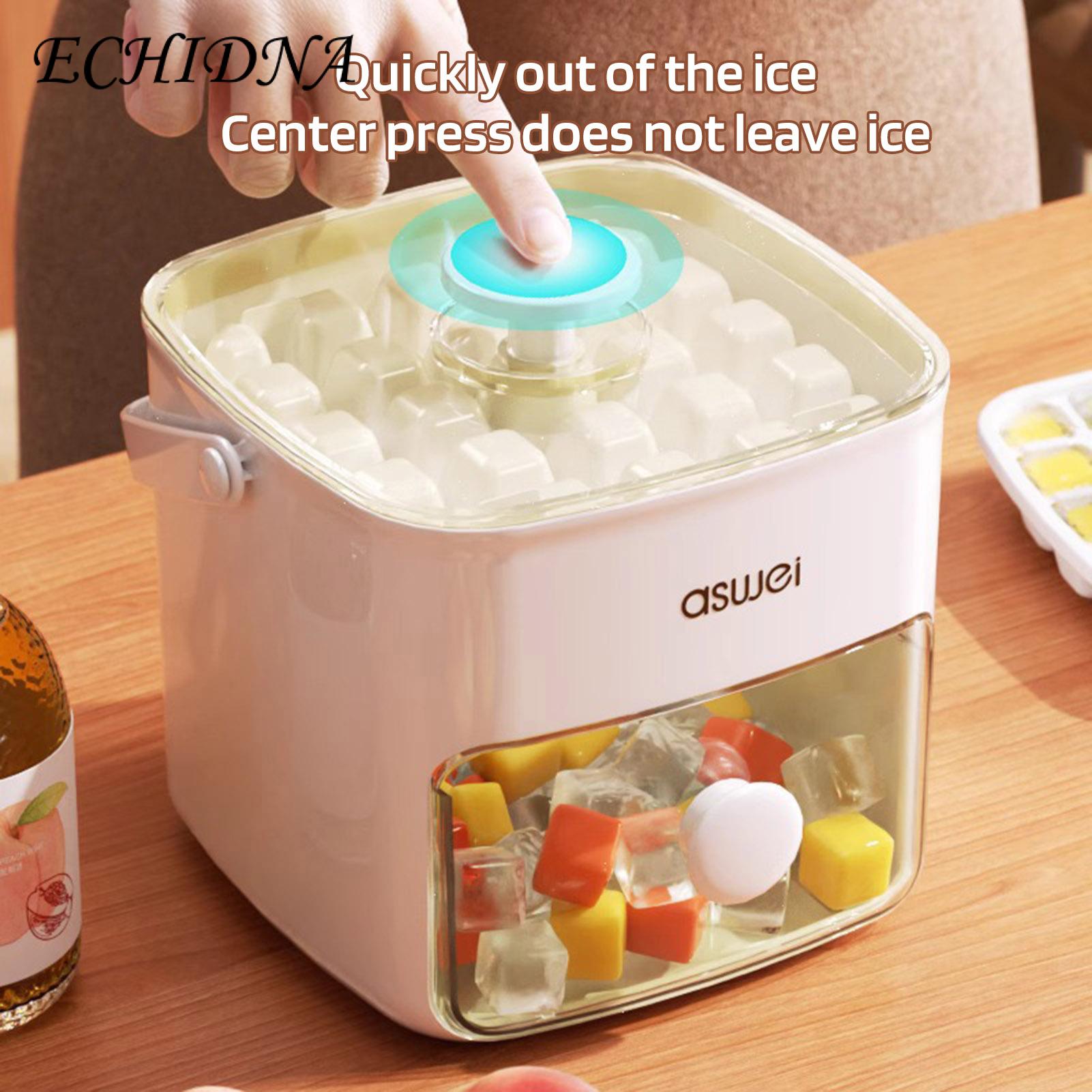 Mini Ice Cube Tray with Lid Bin 48 Cavities Ice Tray with Lid Quick-release Ice Maker for Home Kitchen Travel Perfect for Parties Restaurants Ice Cube Storage Box. 
