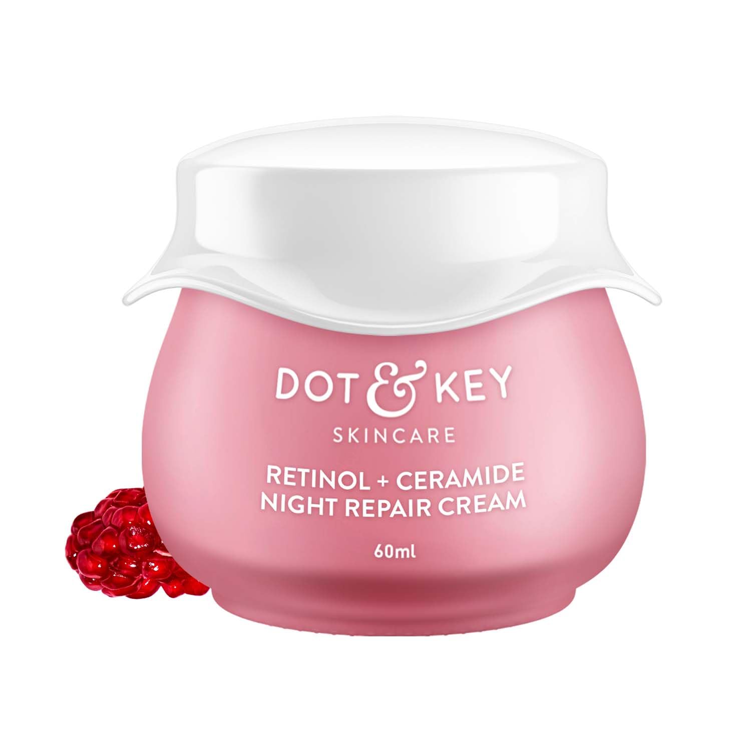 Dot & Key Retinol + Ceramide Night Repair Cream 60ml / 25ml / 15ml | Anti Aging Cream For Women & Men | Reduces Fine Lines & Wrinkles | Oil Free & Non Sticky Moisturizer | For Glowing Youthful Skin | For All Skin Types | India. 