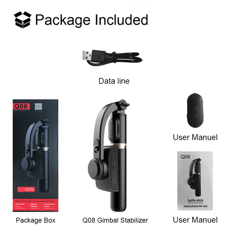 Mobile Video Anti-Shaking Vlog Uniaxial Stabilizer Live Bluetooth Selfie Stick Tripod Horizontal And Vertical Shooting Bracket. 
