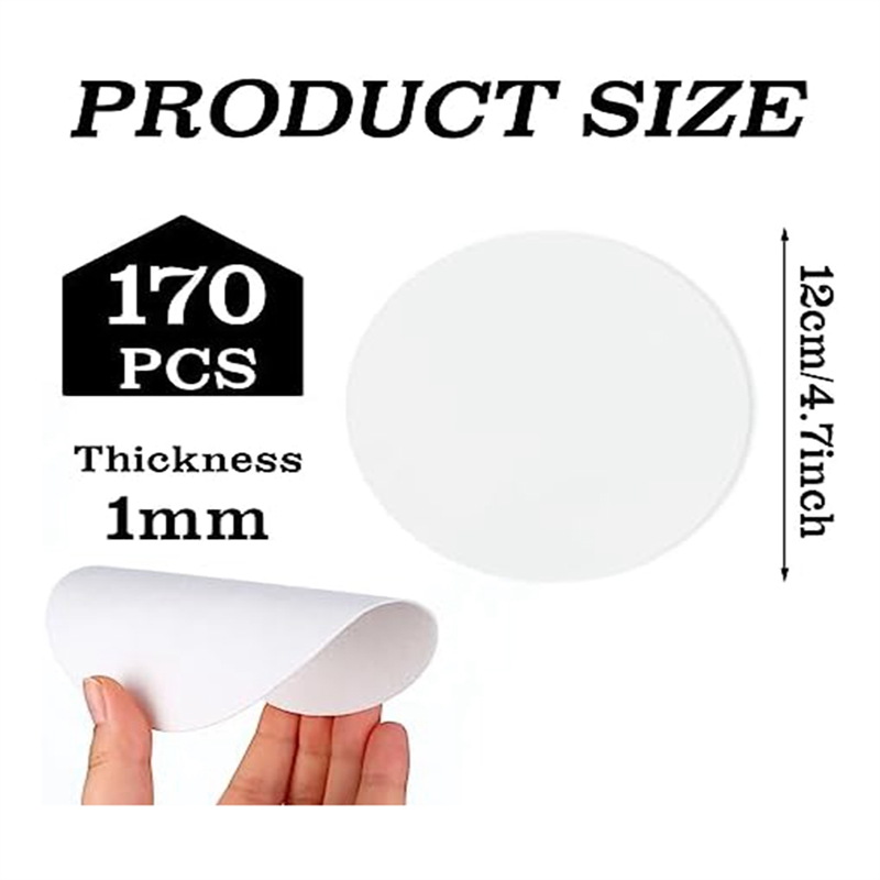 170 Pcs Microwave Kiln Paper Round Ceramic Fiber 4.7 Inch High Temperature Ceramic Kiln For DIY Fusing Glass Fusing Kiln Easy To Replace. 