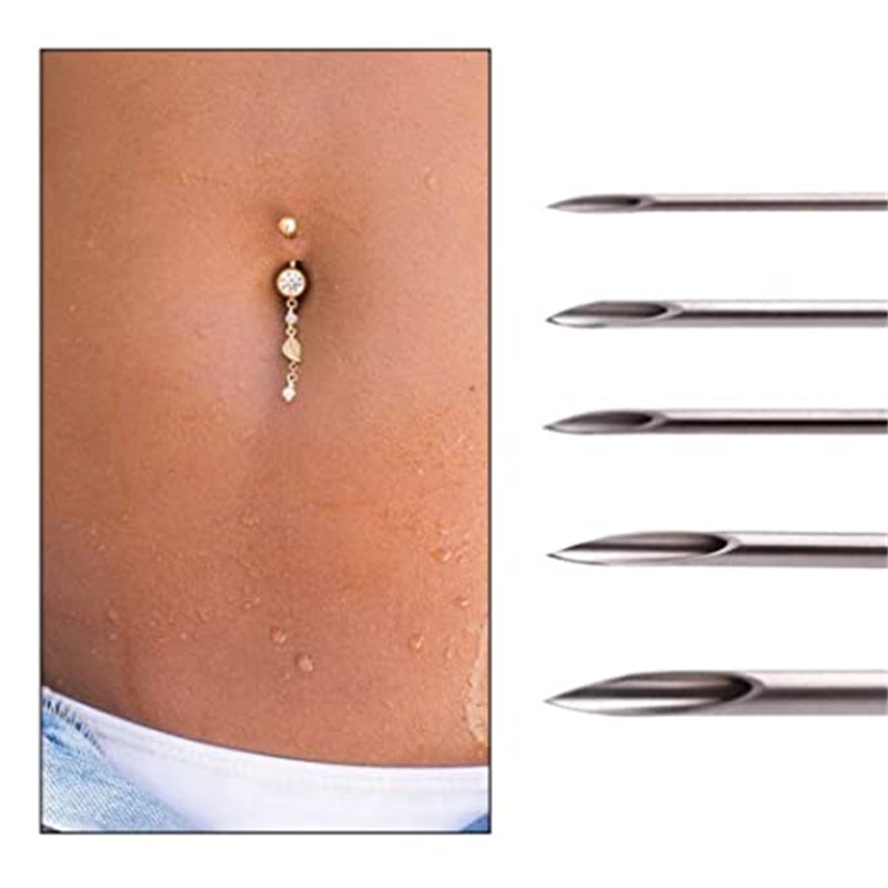 10PCS Disposable Sterile Piercing Needles 14G 16G 18G 20G Mix Body Piercing Needles Bulk Nose Ear Navel Eyebrow Piercing Tool. 