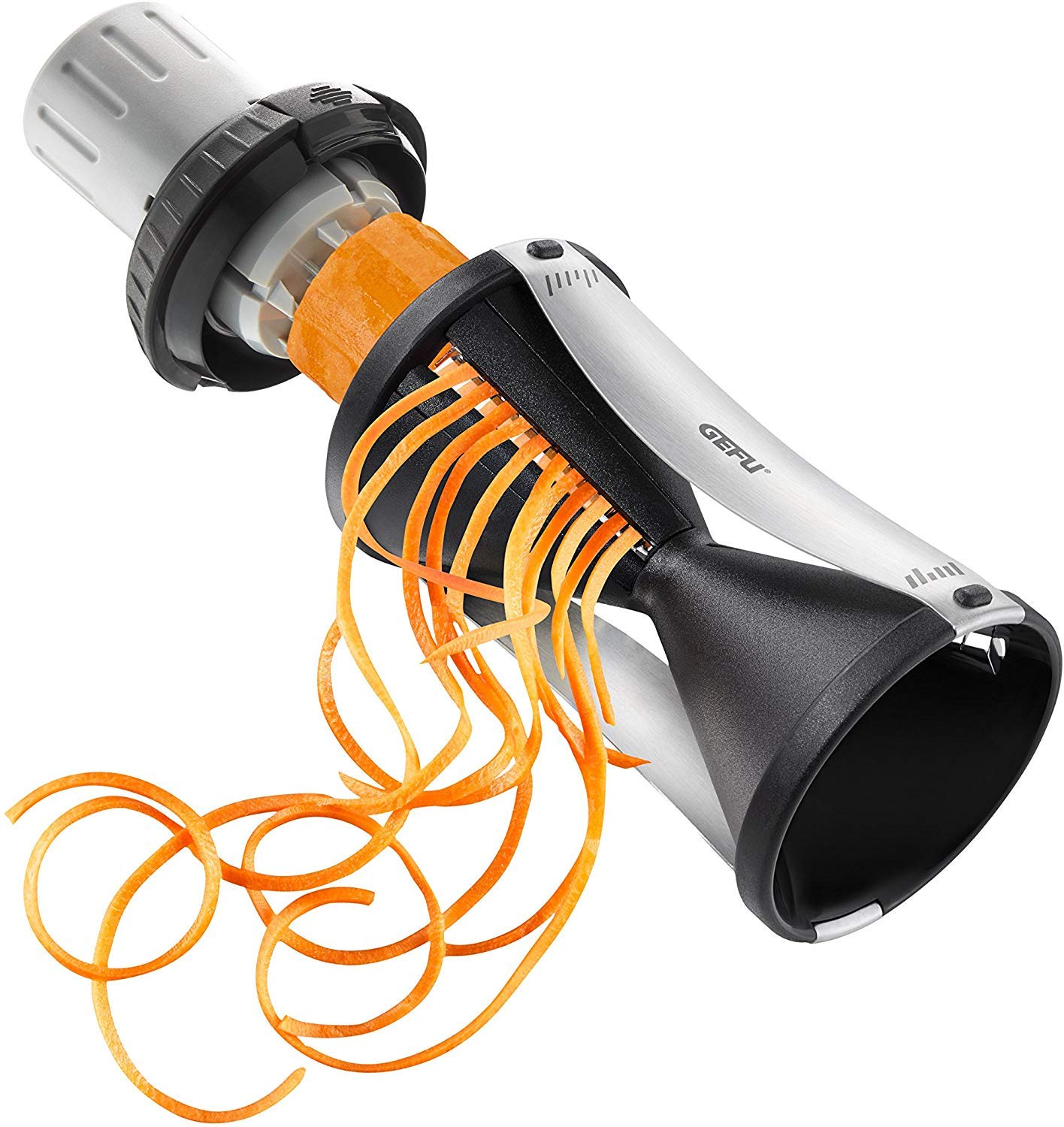 GEFU Spiralizer - Vegetable Spiral Slicer with Attachable Finger Guard - Spirelli 2.0. 