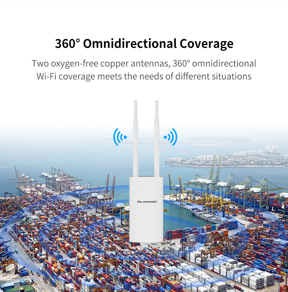 Comfast 300M/1200M Outdoor Access Point Wireless WiFi Extender 2.4G/5GHz AC1200 Wide-Area Router WiFi Antenns Street AP. 