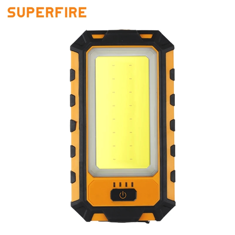 SUPERFIRE G25 Work Light LED Flashlight COB+XPE Lamp Beads Foldable Power Bank TYPE-C Waterproof with Magnet Powerful Display. 
