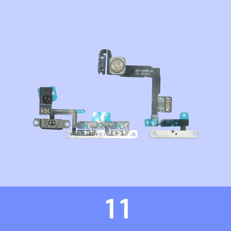 1Pcs Power On Off Flex Cable For iPhone 6 6S 7 8 Plus X XS Max XR 11 Pro Max Volume Up Down Side Button Key Ribbon With Metal. 