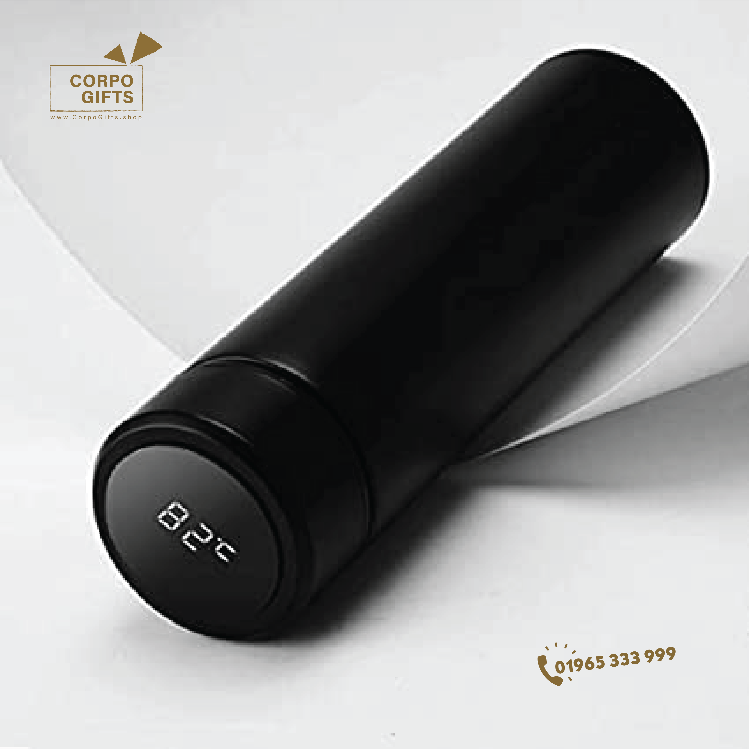 Smart Vacuum Insulated Water Bottle with LED Temperature Display 500 ml Flask. 