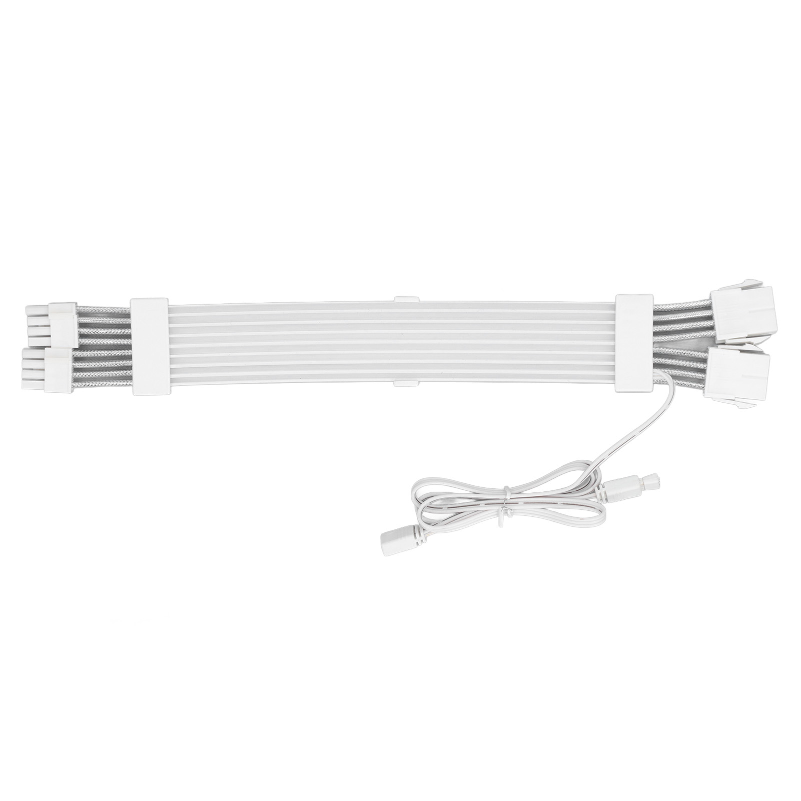 2x8Pin ARGB GPU Power Supply Cable 5V 3Pin Synchronized Double LED ARGB PSU Cable Graphics Card Power Extension Cable White. 