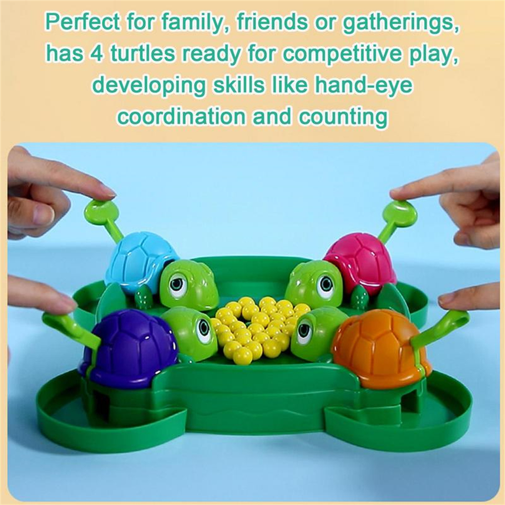 GC Little Turtle Eating Ball Board Game Multiplayer Competitive Race Parent-child Interactive Toys For Kids Gifts. 