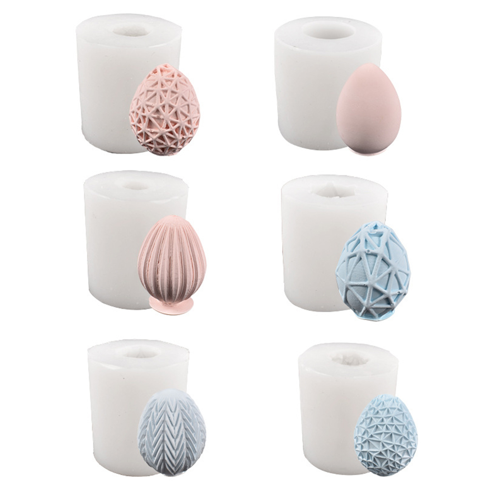 GC Reusable Easter Eggs Silicone Mold Diy 3d Simulation Egg Candle Moulds For Easter Party Decoration. 