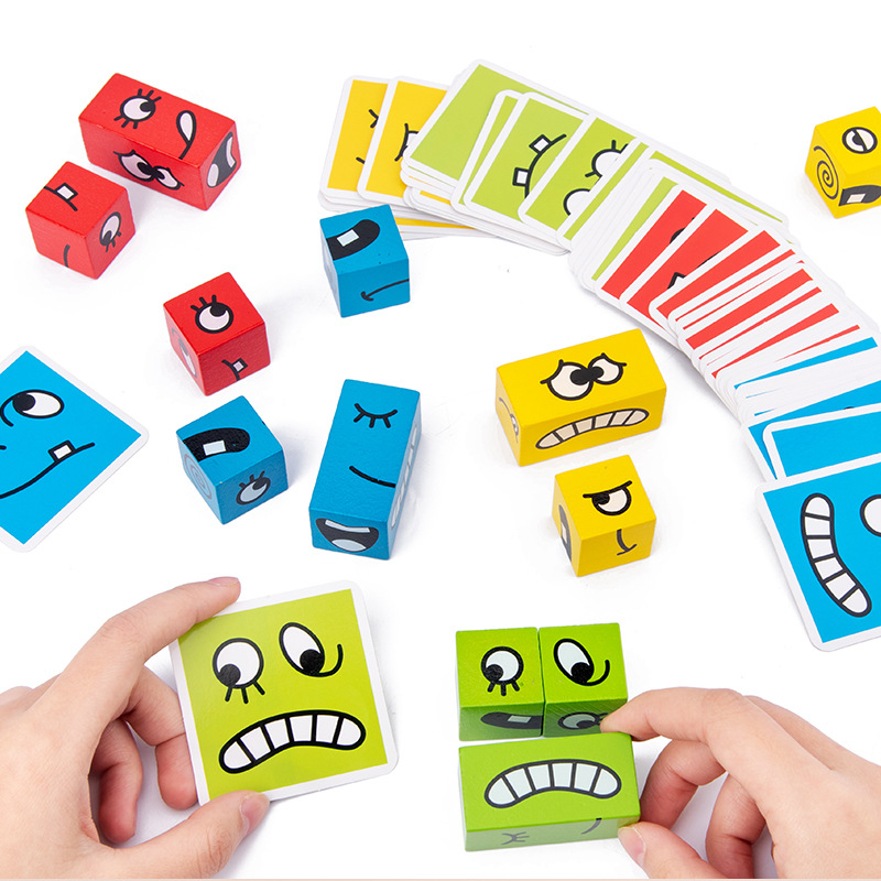 Emoji Cube face Game for Kids | Expressions Matching Block Puzzle Toy Toddler Toy | Cute Face Changing Cube. 