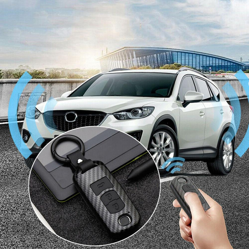 【DM bag factory Store】Hot Car Remote Key Fob Case Cober Matte Blue Black For 3 5 CX3 CX5 CX7 CX9 MX5 Key Case Cover CSV. 