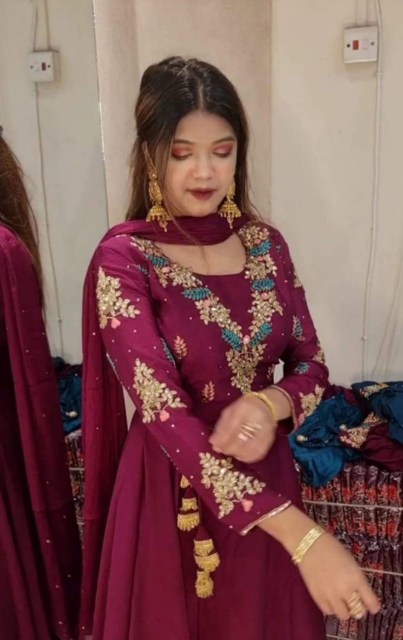 Eid Exclusive Readymade Indian Waiteless Jorget 3 Pieces Salowar, Kamit for Smart and Stylish Women/Girls.. 