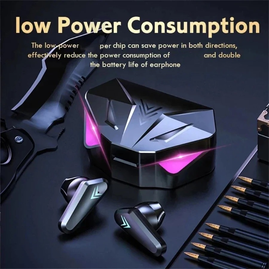 NEW AIR X15 Earphones Bluetooth Wireless Gamer Headphones Sport Low Latency Earbuds fone Gamer Headset Gamer With Mic Handfree_Alpha Bridge. 
