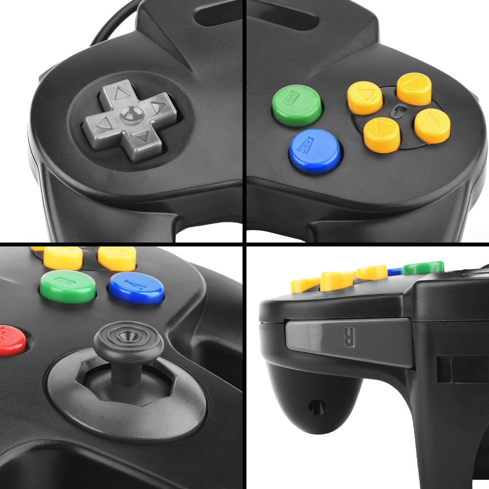 N64 Controller Classic USB Wired Remote Gamepad Gaming Joystick Accessories Classic 64 Console Retro Games For Mac Computer PC. 