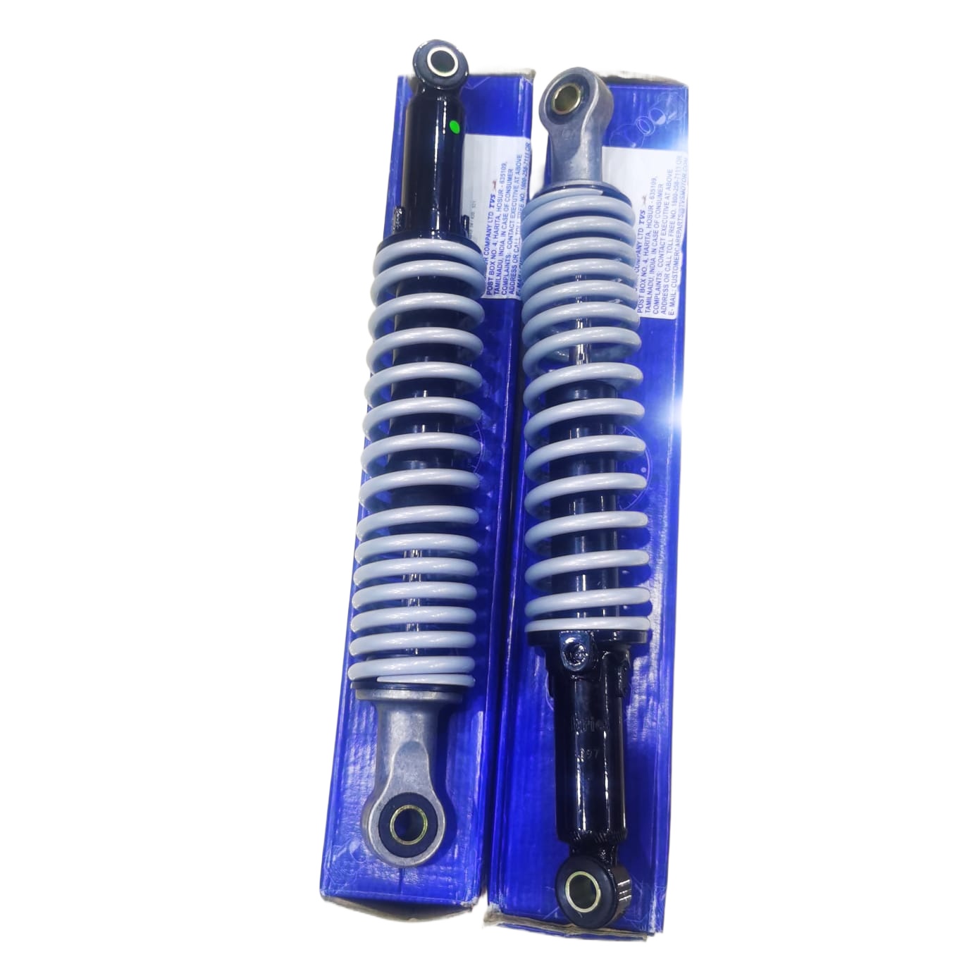 Rear Shock Absorber  TVS Metro Plus 2 Pieces  a Set Silver Color. 