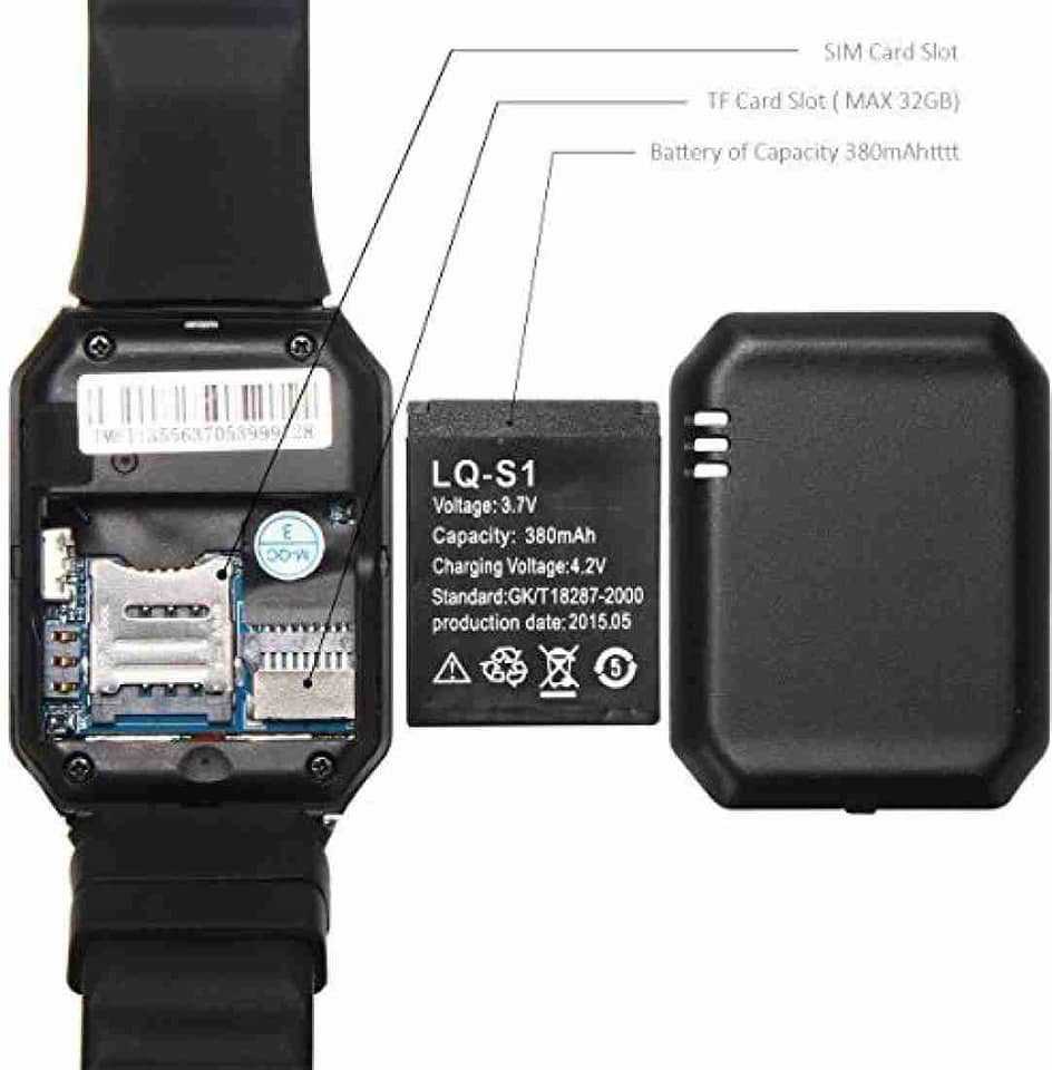 4pcs LQ-S1 LQS1 Smart Watch Battery 380mA 3.7V Lithium Rechargeable Battery For SmartWatch A1 QW09 KSW-S6 RYX-NX9. 