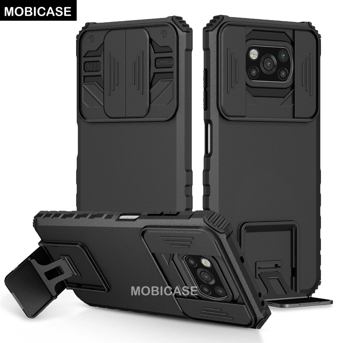 MobiCase S2 For Poco X3 / X3 Pro / X3 NFC Back Cover Case Slide Camera Phone Case Cover With Kickstand Hard Shockproof Armor Case Back Case