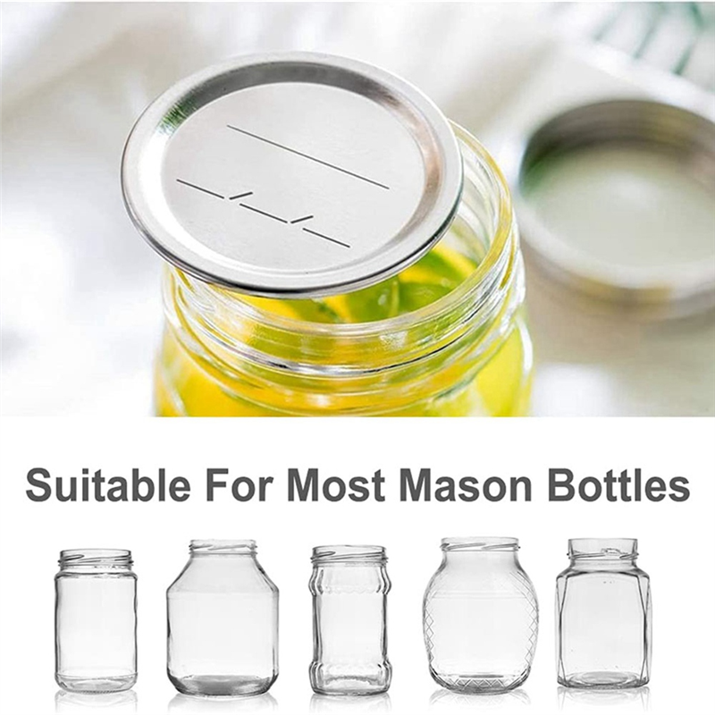 QUANBU 160Pcs Wide Mouth Canning Lids,Mason Jar Canning Lids for Ball,Split-Type Lids Leak Proof 86mm Mason Jar Lids. 