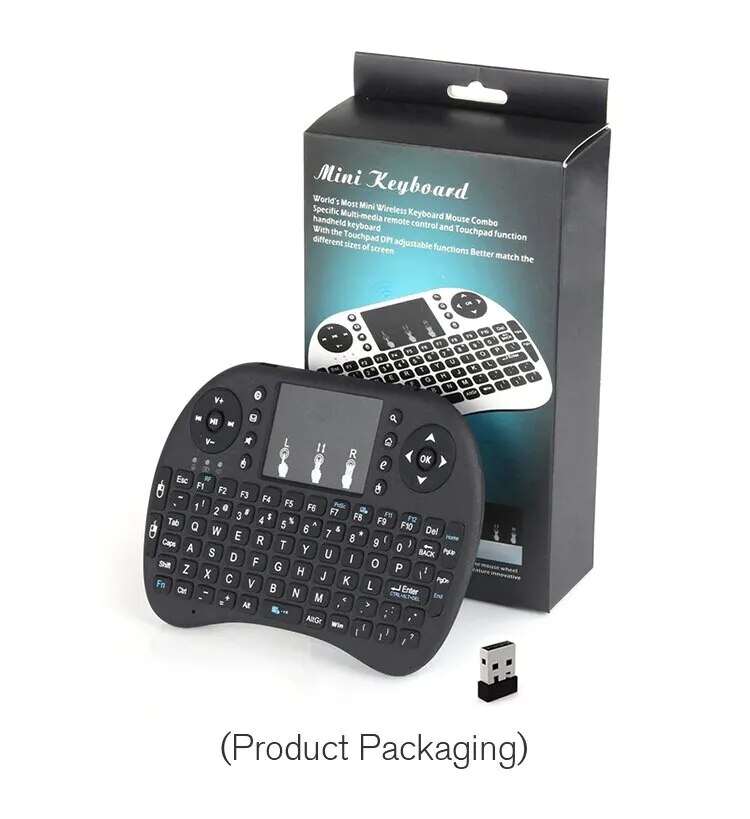 I8 Mini Keyboard Wireless 2.4G Air Mouse Remote Touchpad for Laptop TV Box. 