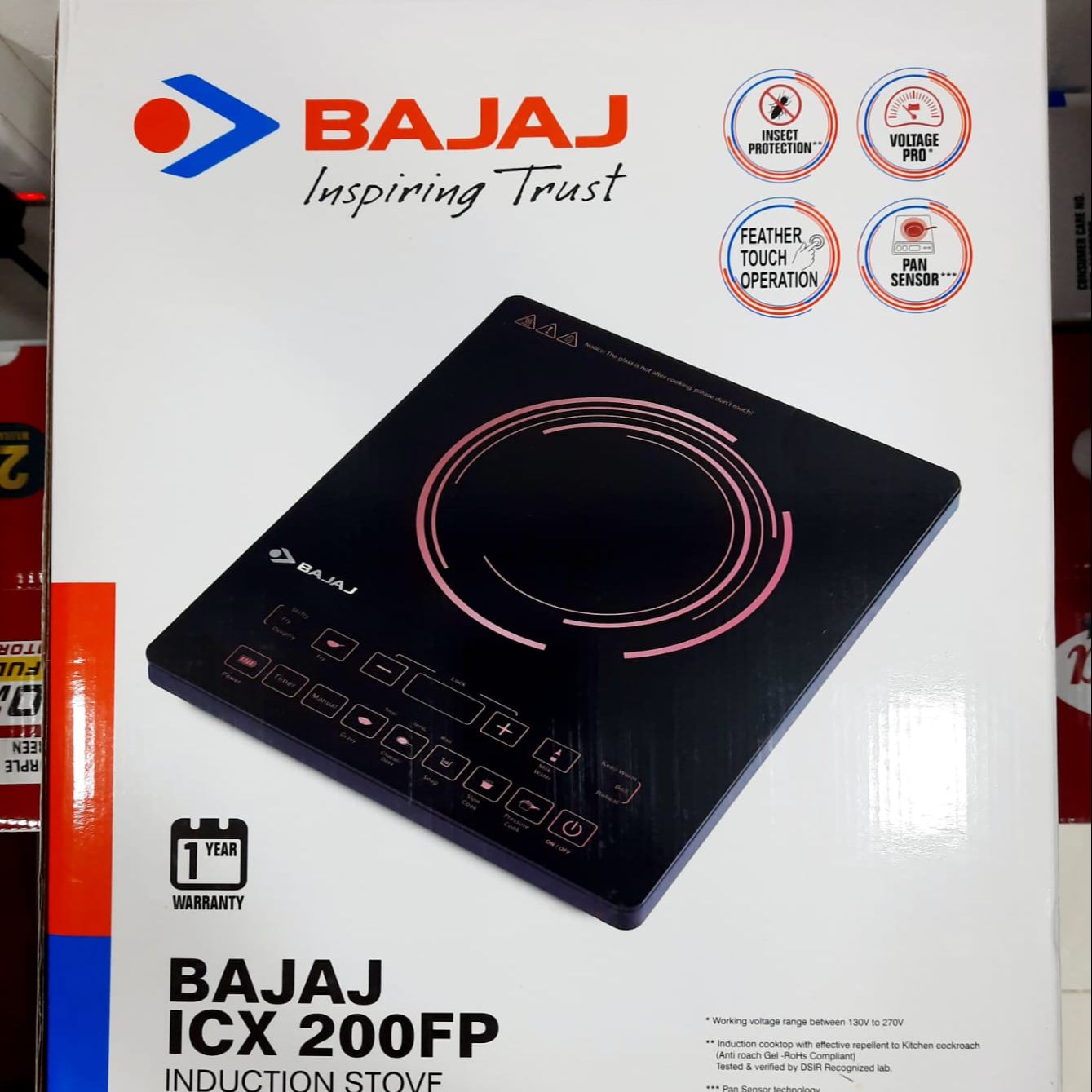 Bajaj Majesty Slim 2100Watt Induction Cooktop (Black), 54 OFF