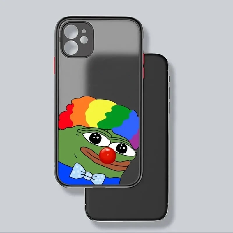 2023 New Sad Frog pepe Phone Case iPhone 11 13 12 14 Pro 7 XR X XS Max 8 6 6S Plus 13Pro Moonlight Shines. 