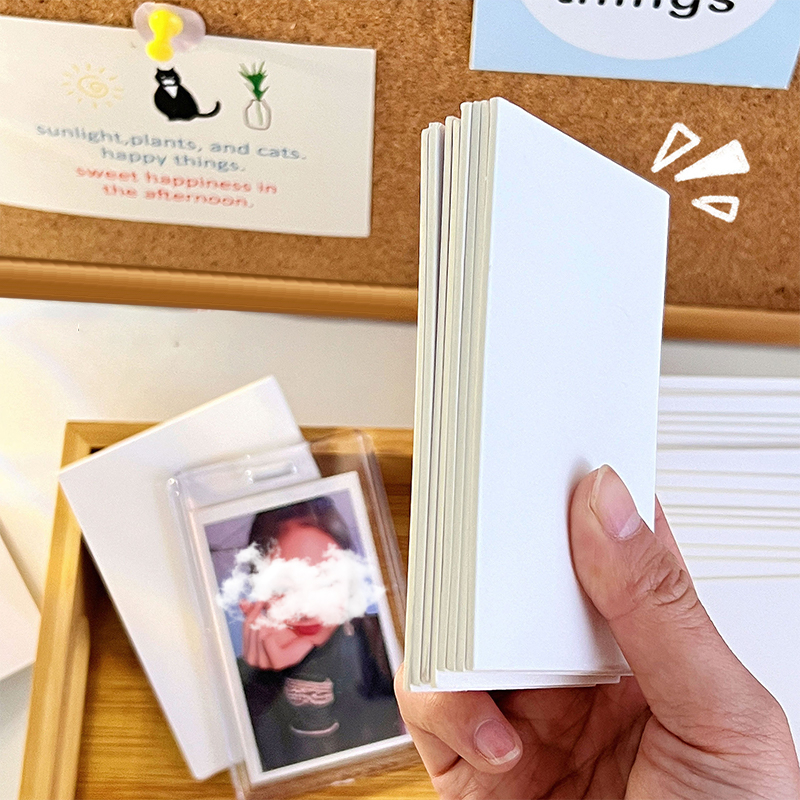 10pcs Small Card Protective Cardboard White Thicked Paper Jam Kraft Paper DIY Handmake Card Making Craft Paper Double Sided Chipboard jingu. 