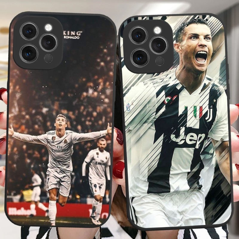 CR7 Cristiano Ronaldo Phone Case For iPhone 15 14 13 12 11 X XR XS XSMAX 8 7 Plus Mini Pro Max Soft Black Phone Cover. 