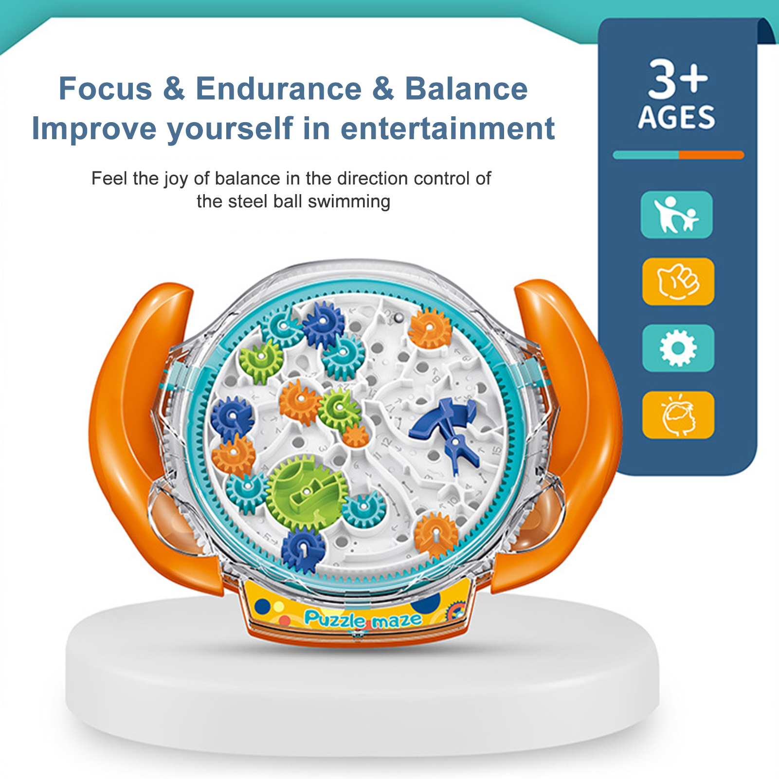 【Yurui】Ball Toy 3d Maze Ball Game Boost Focus Fun for All Puzzle Ball Game. 