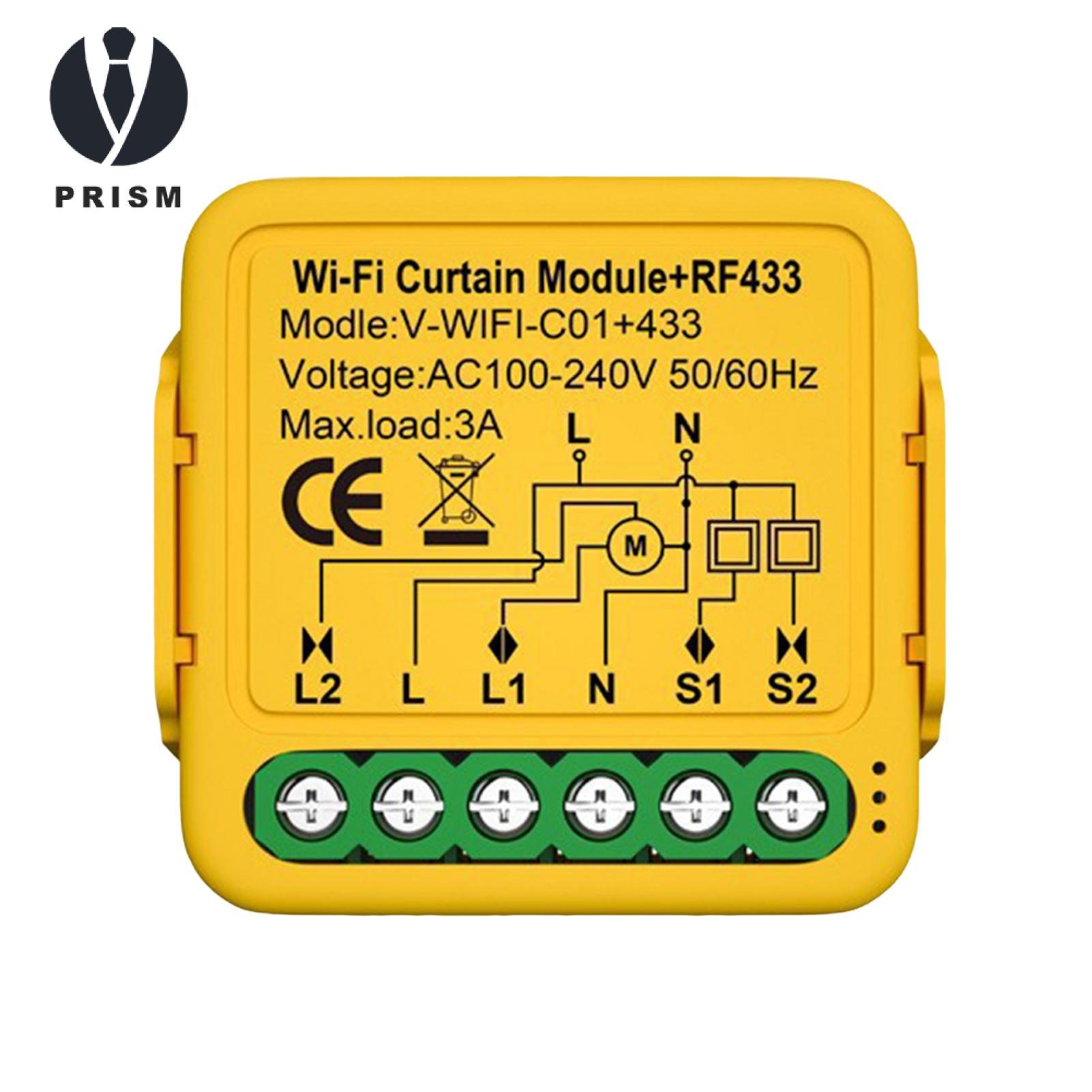 Prism Curtain Blinds Module Smart Wi-fi Zigbee Curtain Blinds Switch with Timer Voice Control Home Automation for Roller Shutter Motor Smart Switch